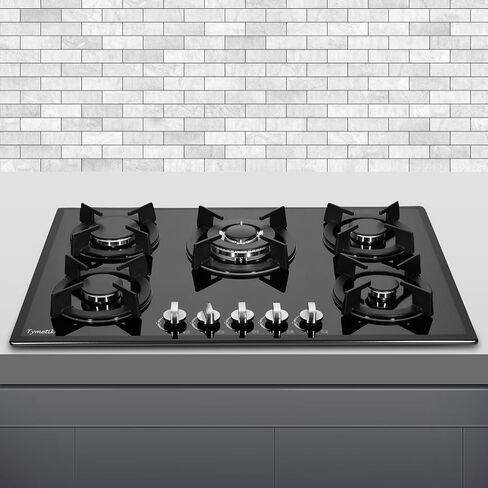 Gas Cooktop 30 Inch, 5 High Efficiency Burners Gas Stovetop Stainless Steel Built-in Gas Stove Top Propane/Natural Gas Convertible Gas Hob in Saudi Arabia