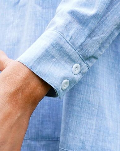 Women's Tunic Mini Shirt Dress Cotton Long Sleeve Ruffle Hem Dress Button Up Shift Chambray Dresses in Saudi Arabia