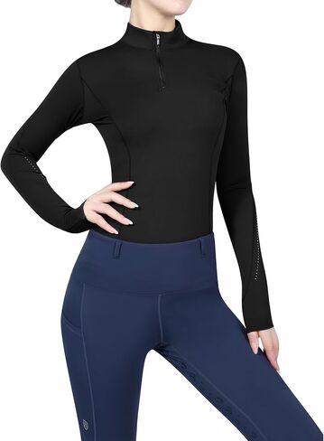 Harrison Howard Long Sleeve Rider Top Stand Collar Breathable Comfortable Stretchy with Embroidery Detailing Form-Flattering Rider Top for Shows Competition in Saudi Arabia