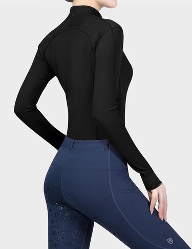 Harrison Howard Long Sleeve Rider Top Stand Collar Breathable Comfortable Stretchy with Embroidery Detailing Form-Flattering Rider Top for Shows Competition in Saudi Arabia