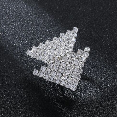 FUTIMELY خاتم حجر الراين لامعة للنساء البوهيمي سميكة كبيرة حلقة هندسية بيضاوية الشكل قابل للتعديل كريستال الفرقة الدائري حفل زفاف حفلة موسيقية الدائري للنساء in Kuwait