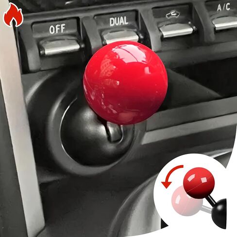 Joystick Car Push Start Button Cover, Metal Car Push to Start Accessories, Engine Start Stop Button Cover, Funny Car Ignition Button Cover Decorations Cool Car Accessories Interior Decor, Classic Red in Saudi Arabia