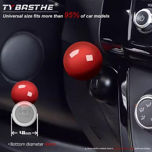 Joystick Car Push Start Button Cover, Metal Car Push to Start Accessories, Engine Start Stop Button Cover, Funny Car Ignition Button Cover Decorations Cool Car Accessories Interior Decor, Classic Red in Saudi Arabia