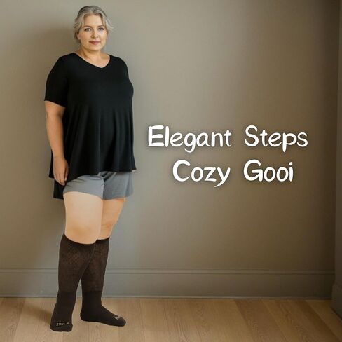 جوارب لمرضى السكري للنساء والرجال، 4 قطع - أسود، فراشة، زهور، نجمة مموجة in Kuwait