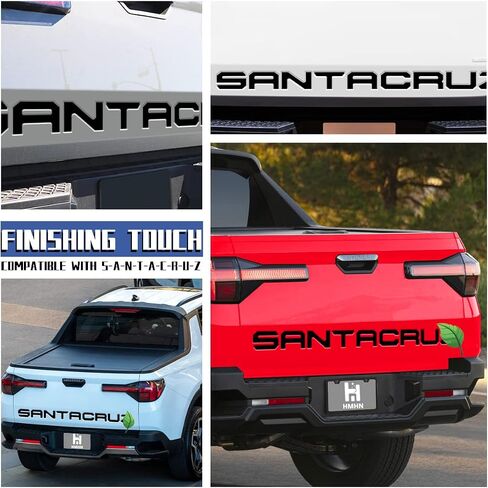 Tailgate Inserts Letters Compatible for 2022 2023 2024 Santa Cruz 3D Raised & Strong Adhesive Decals Letters Rear Emblem Decal Sticker Compatible for Santa Cruz Accessories-Matte Black in Saudi Arabia