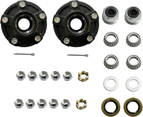 5-Hole, 4.5" Bolt Circle Idler Hub for 2,000 lb.Trailer Axles 1" Spindle That uses L44643 Trailer Bearings,2 Sets in Saudi Arabia