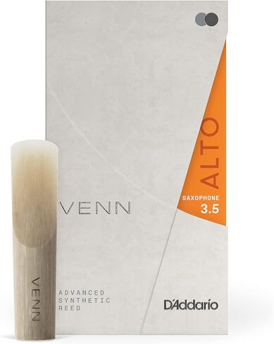 D'Addario VENN G2 Synthetic Alto Saxophone Reeds - Alto Sax Reeds with Advanced Synthetic Reed Construction of Polymer Fibers, Resin, Natural Cane - Strength 2.5 in Saudi Arabia