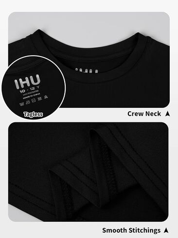 Boys Neon Shirts Dry Fit Athletic T Shirts UPF 50+ Performance Cooling Shirt Short Sleeve Rash Guard Kids Top for Boys Girls in Kuwait