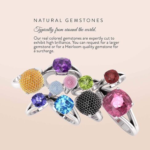 Diamondere Natural and Certified Gemstone and Diamond Wedding Ring in 14K White Gold | 0.38 Carat Half Eternity Stackable Band for Women, US Size 4 to 9 in Saudi Arabia