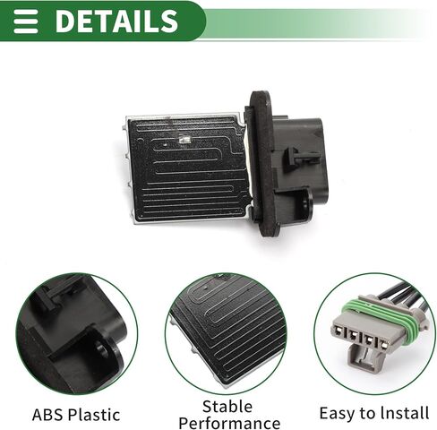 Motoforti HVAC Blower Motor Resistor, Heater Blower Resistor, for Toyota Tacoma 2005-2017, Metal Plastic, No.8713804050, Black, 1 Set in Saudi Arabia