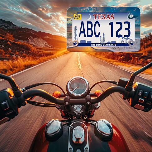 Beach Motorcycle License Plate Frame Stainless Steel Metal Colorful Hawaii Plate Frame 4 Holes Waterproof Tag Holder Summer Motorcycle Accessory with Screws Nut Caps 7.7" x 4.5" for Bike Motorcycle in Saudi Arabia