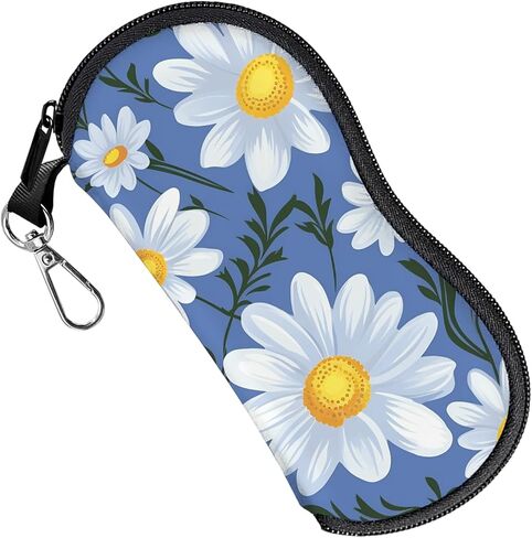 Glasses Case Eyeglass Sunglasses Zipper Soft Neoprene Ultra Light Pouch Metal Belt Clip Aesthetic Women Men in Saudi Arabia