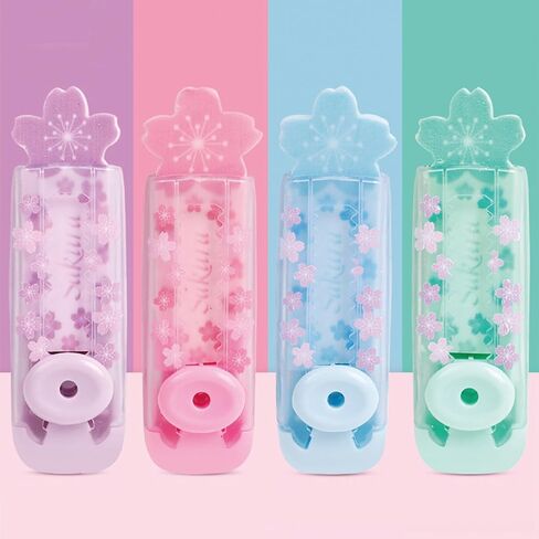 4 Pcs Cute Flower Eraser Push Pull Eraser Pencil Eraser Cartoon Eraser Aesthetic Erasers for School Kids Boy Girl Women (4Pcs Flowers) in Saudi Arabia
