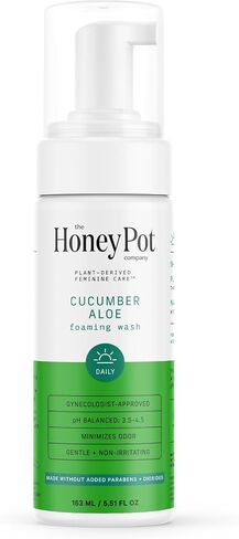 The Honey Pot Company - Feminine Wash - Herbal Infused Feminine Hygiene Wash for Sensitive Skin Types - PH Balanced Plant Based Feminine Products - Amber Sandalwood - 5.51 Fluid Oz. in Kuwait
