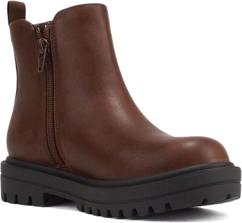 Soda “PILOT-2" ~ Little Kids/Children/Girls Lug Sole Elastic Gore Low Heel Chelsea Fashion Ankle Bootie w/Side Zipper in Saudi Arabia