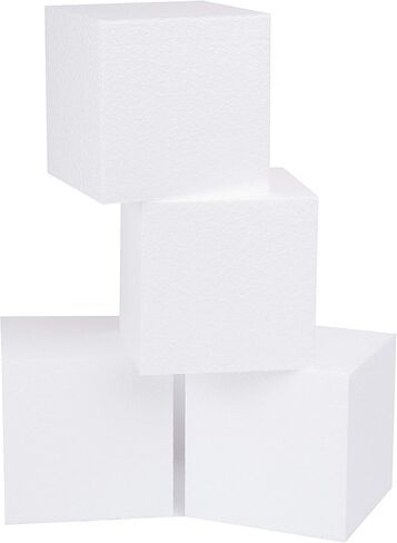 Silverlake Craft Foam Block - 6 Pack of 6x6x6 EPS Polystyrene Cubes for Crafting, Modeling, Art Projects and Floral Arrangements - Sculpting Block for DIY School & Home Art Projects in Kuwait