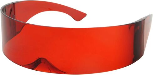 grinderPUNCH Futuristic Shield Sunglasses | Cyclops Cyberpunk Visor Glasses | 80s Alien Mono in Kuwait