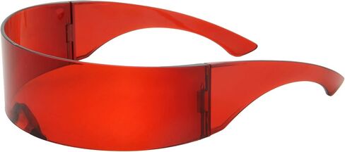 grinderPUNCH Futuristic Shield Sunglasses | Cyclops Cyberpunk Visor Glasses | 80s Alien Mono in Kuwait