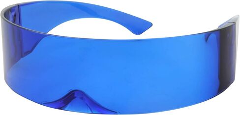 grinderPUNCH Futuristic Shield Sunglasses | Cyclops Cyberpunk Visor Glasses | 80s Alien Mono in Kuwait