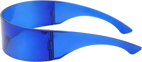 grinderPUNCH Futuristic Shield Sunglasses | Cyclops Cyberpunk Visor Glasses | 80s Alien Mono in Kuwait