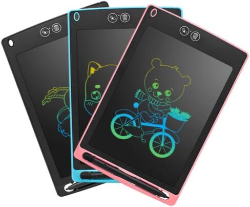 Erasable Kids Writing board and Drawing and sketching Pad, Inkless, Erasable, New DUAL ERASE FUNCTION, partially erase or instant erase all in one click. Reusable Writing Tablet (Black) in Saudi Arabia