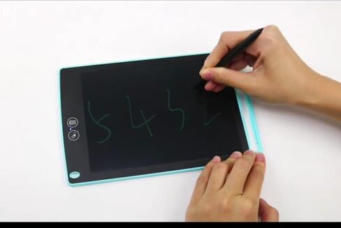 Erasable Kids Writing board and Drawing and sketching Pad, Inkless, Erasable, New DUAL ERASE FUNCTION, partially erase or instant erase all in one click. Reusable Writing Tablet (Black) in Saudi Arabia
