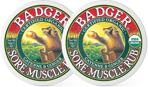 Badger - Sore Muscle Rub, Cayenne Pepper and Ginger, Organic Sore Muscle Rub, Warming Balm, Muscle Relief Balm, Warming Muscle Rub, Sore Muscle Balm, 0.75 oz in Saudi Arabia