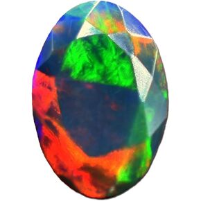 Faceted Black Opal Oval Shape For Jewelry Making 8x10 MM, AAA+ Quality Welo Opal Cut Stone For Making Ring & Pendant,