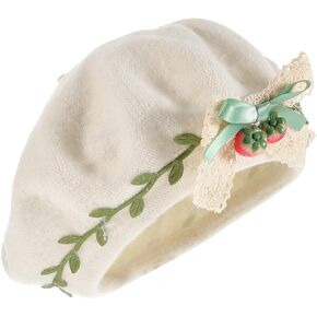 VALICLUD Cute Accessories Strawberry Hat Strawberry Hat Strawberry Beret Hat Wool Beret Lovely Beret Hat Beret for Women Teens Girls Strawberry Costume Strawberry Costume Accesorios para Mujer