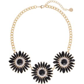 Firstmeet Shiny Rhinestone Sunflower Collar Necklace for Women Girls