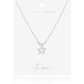 KATIE LOXTON Arabella المرأة معلبة الفضة 30 بوصة طويلة التفاف قلادة نجمة مطروقة in Kuwait