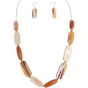 Bocar Necklace for Women, Acrylic Pendant Necklace Earring Jewelry Set, Statement Necklace, Collar Necklace, Chunky Necklace Women Gift