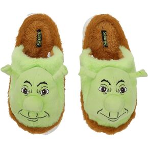 Shrek 3D Character Head Adult Brown & Green Slippers
