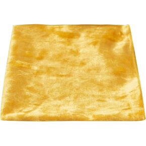 King & Priory Luxury Gold Crushed Velvet Pocket Square, Handkerchief