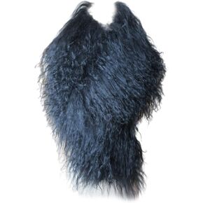 Women Real Mongolian Lamb Fur Scarf Winter Warm Wrap