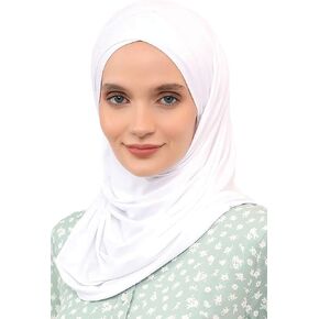 Aisha's Design Instant Hijab Scarves for Women Muslim, 95% Cotton Turban Scarf Head Wrap