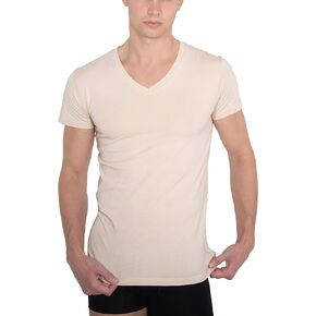Invisible Organic Stretch Cotton Business Undershirt v-Neck