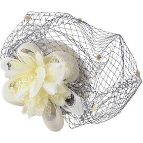Women's Fascinators Tea Party Hat Pillbox Derby Hat Church Cocktail Wedding Feathers Mesh Headpiece with Hair Clip