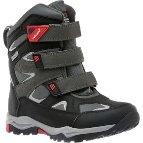Vireo Boy's Snow Boot: 200g enTHERMA-Insulated, deHYDREX Waterproof, Memory Foam Footbed, Reflective Trim, Triple-Velcro