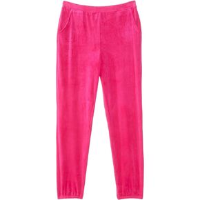 Lilly Pulitzer Girls' Mini Mallie Velour Pant (Toddler/Little Big Kid), Pink Palms