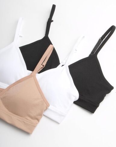 Rene Rofe Girls' Training Bra - 3 Pack Seamless Comfort Stretch Cami Bralette, Removable Pads (7-14) in Saudi Arabia