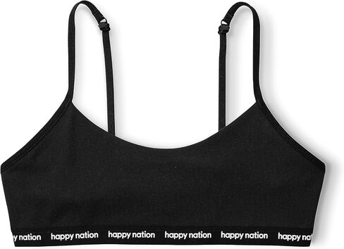 Happy Nation Girls Comfy Cotton Logo Scoop Neck Bra in Saudi Arabia