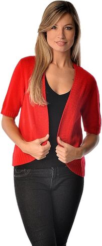 Cashmere Boutique: سترة صوفية قصيرة مفتوحة من الأمام 100% من الكشمير الخالص (7 ألوان، مقاس واحد) in Kuwait