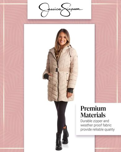 Jessica Simpson Women's Winter Coat - Long Length Packable Quilted Puffer Jacket - Heavyweight Insulated Parka Coat (S-XL) in Saudi Arabia