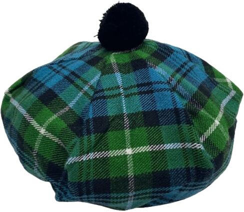 HAAUR Scottish Tammy Hat Traditional Kilt Tam o' Shatner Acrylic Wool Flat Bonnet Various Tartans with Pompom One Size in Saudi Arabia