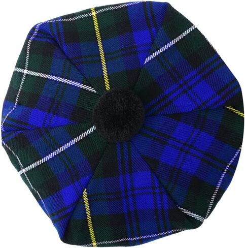 HAAUR Scottish Tammy Hat Traditional Kilt Tam o' Shatner Acrylic Wool Flat Bonnet Various Tartans with Pompom One Size in Saudi Arabia