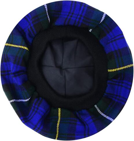HAAUR Scottish Tammy Hat Traditional Kilt Tam o' Shatner Acrylic Wool Flat Bonnet Various Tartans with Pompom One Size in Saudi Arabia