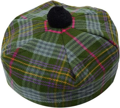 HAAUR Scottish Tammy Hat Traditional Kilt Tam o' Shatner Acrylic Wool Flat Bonnet Various Tartans with Pompom One Size in Saudi Arabia