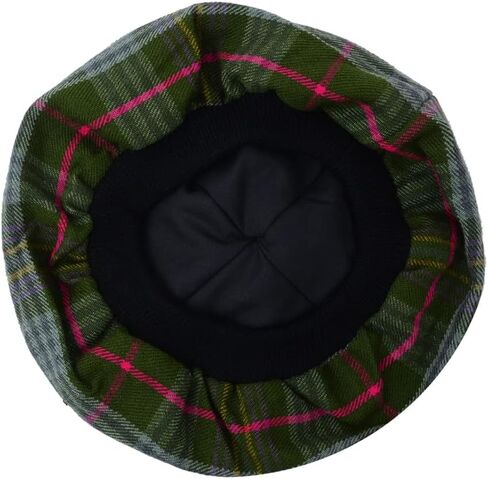 HAAUR Scottish Tammy Hat Traditional Kilt Tam o' Shatner Acrylic Wool Flat Bonnet Various Tartans with Pompom One Size in Saudi Arabia