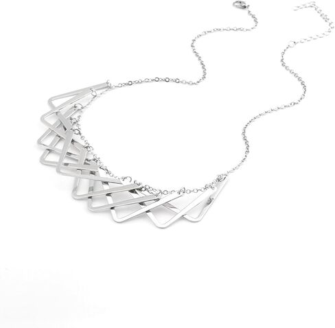 قلادة طوق بيان للنساء قلادة مريلة هندسية بسيطة لحفل الزفاف in Kuwait